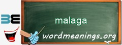 WordMeaning blackboard for malaga